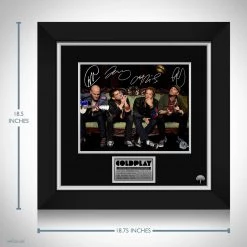 RARE-T Limited Edition Frames Coldplay Band Photo Limited Signature Edition Studio Licensed Custom Frame