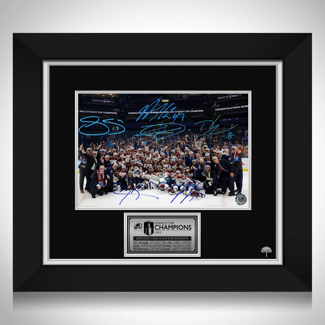 RARE-T Colorado Avalanche 2022 Stanley Cup Champions Photo Limited Signature Edition Licensed Custom Frame NEW 12 RARE-T Colorado Avalanche 2022 Stanley Cup Champions Photo Limited Signature Edition Licensed Custom Frame NEW