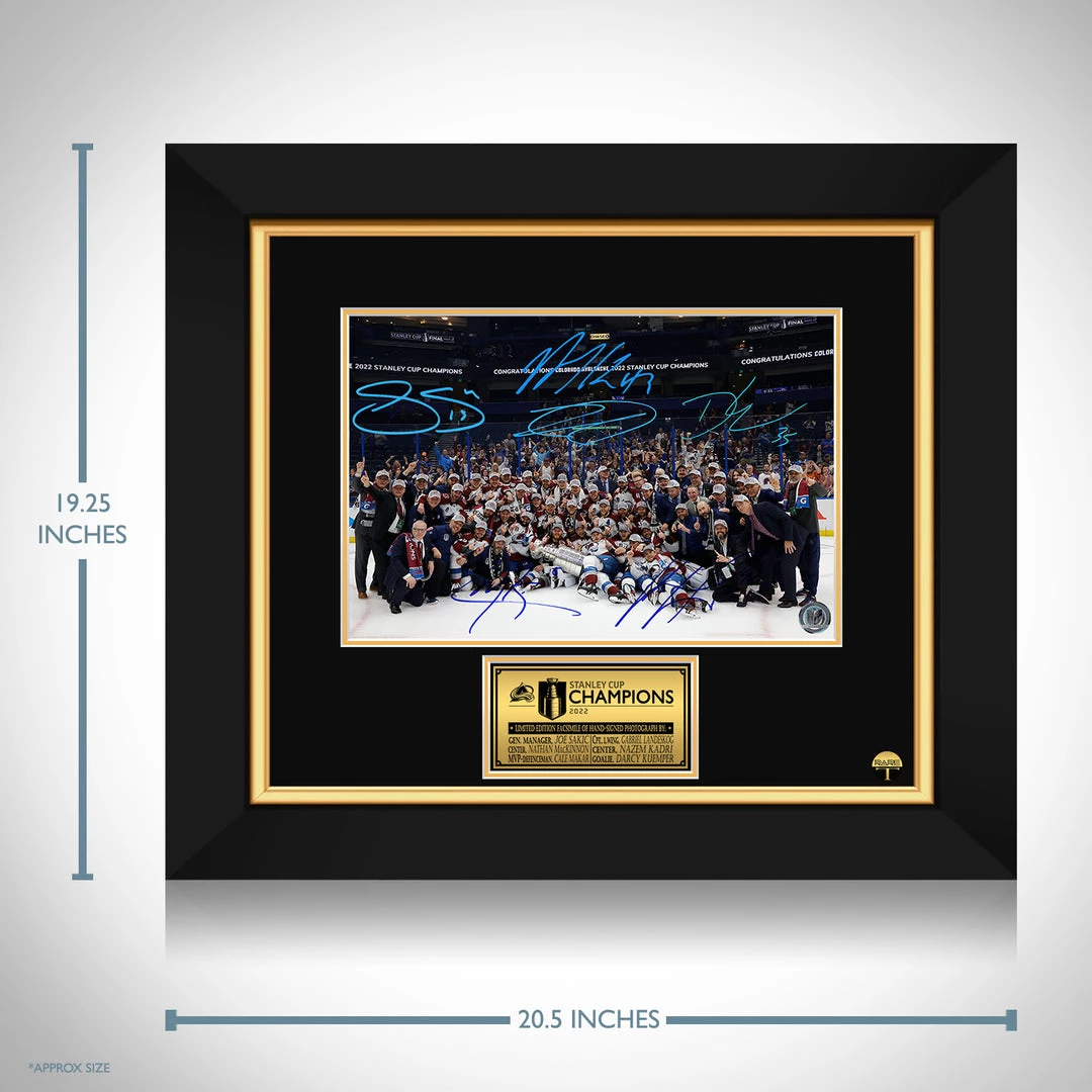 RARE-T Colorado Avalanche 2022 Stanley Cup Champions Photo Limited Signature Edition Licensed Custom Frame NEW 3 RARE-T Colorado Avalanche 2022 Stanley Cup Champions Photo Limited Signature Edition Licensed Custom Frame NEW