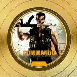 RARE-T Commando - Soundtrack Gold LP Limited Signature Edition Studio Licensed Custom Frame Limited Edition Frames 18 RARE-T Commando - Soundtrack Gold LP Limited Signature Edition Studio Licensed Custom Frame Limited Edition Frames