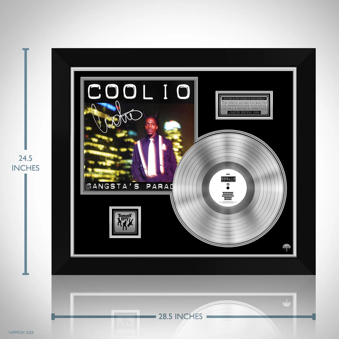 RARE-T Limited Edition Frames Coolio - Gangsta's Paradise Platinum LP Limited Signature Edition Studio Licensed Custom Frame 3 RARE-T Limited Edition Frames Coolio - Gangsta's Paradise Platinum LP Limited Signature Edition Studio Licensed Custom Frame