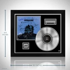 RARE-T Coraline - Original Movie Soundtrack Platinum LP Limited Signature Edition Studio Licensed Custom Frame