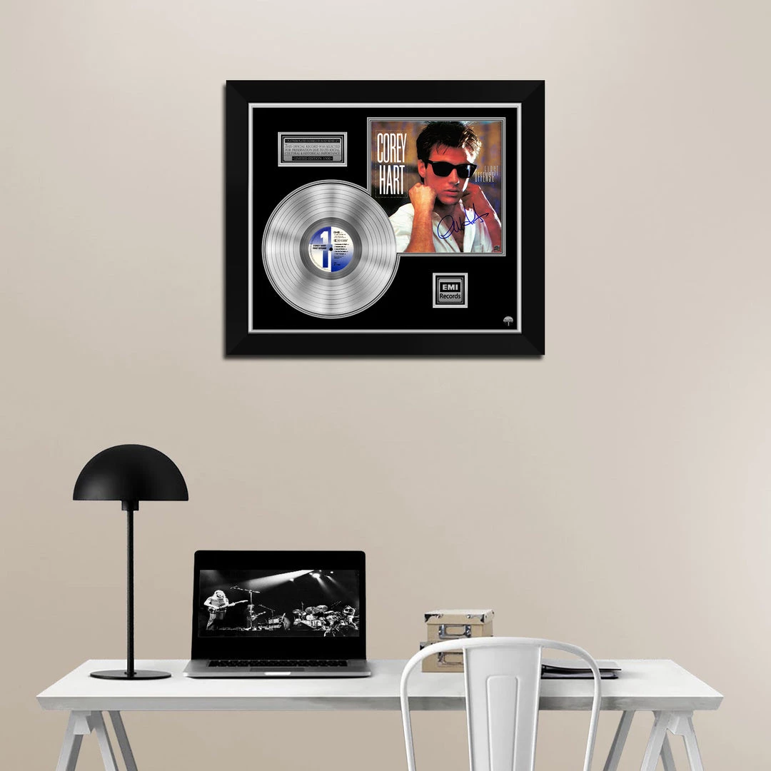 RARE-T Limited Edition Frames Corey Hart - First Offense Platinum LP Limited Signature Edition Studio Licensed Custom Frame 2 RARE-T Limited Edition Frames Corey Hart - First Offense Platinum LP Limited Signature Edition Studio Licensed Custom Frame