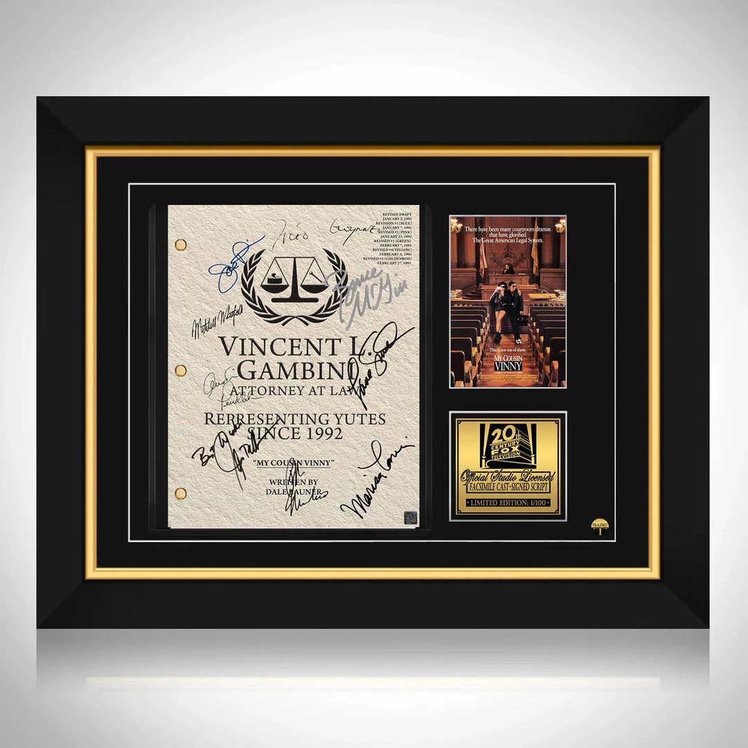 RARE-T Limited Edition Frames My Cousin Vinny Script Limited Signature Edition Studio Licensed Custom Frame 1 RARE-T Limited Edition Frames My Cousin Vinny Script Limited Signature Edition Studio Licensed Custom Frame