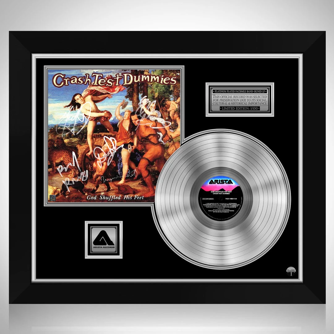 RARE-T Crash Test Dummies - God Blessed His Feet Platinum LP Limited Signature Edition Studio Licensed Custom Frame 1 RARE-T Crash Test Dummies - God Blessed His Feet Platinum LP Limited Signature Edition Studio Licensed Custom Frame