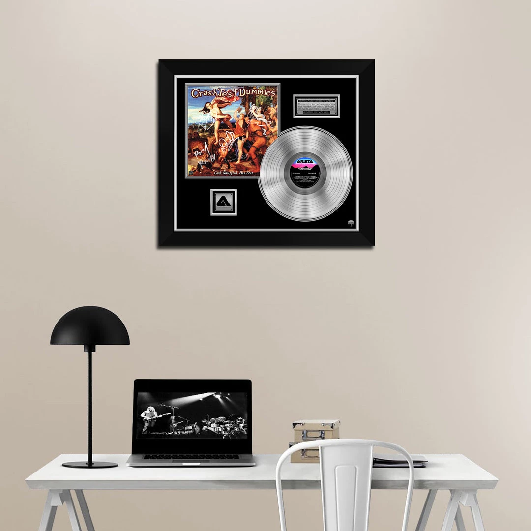 RARE-T Crash Test Dummies - God Blessed His Feet Platinum LP Limited Signature Edition Studio Licensed Custom Frame 2 RARE-T Crash Test Dummies - God Blessed His Feet Platinum LP Limited Signature Edition Studio Licensed Custom Frame