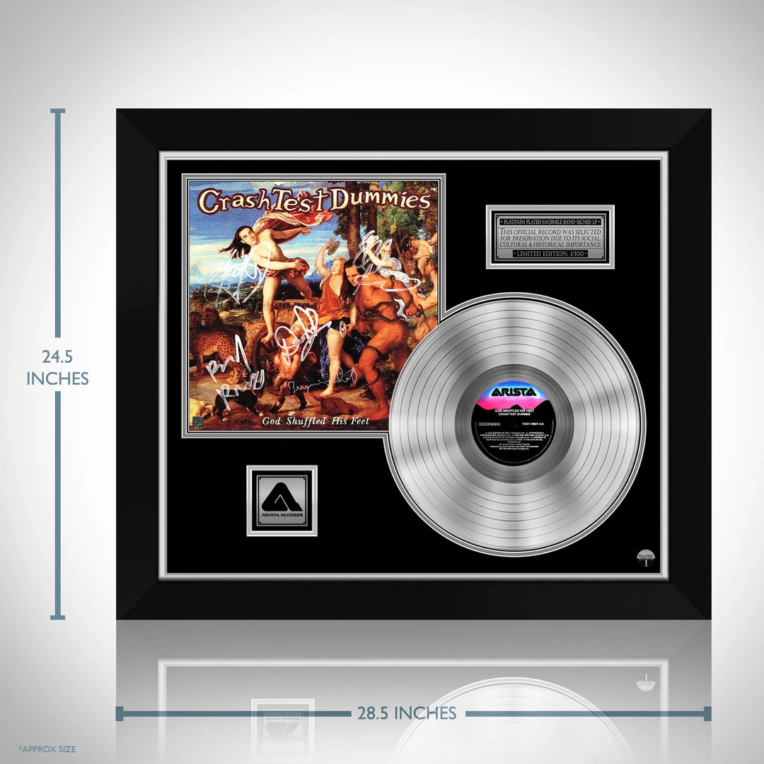 RARE-T Crash Test Dummies - God Blessed His Feet Platinum LP Limited Signature Edition Studio Licensed Custom Frame 3 RARE-T Crash Test Dummies - God Blessed His Feet Platinum LP Limited Signature Edition Studio Licensed Custom Frame
