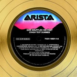 RARE-T Limited Edition Frames Crash Test Dummies - God Blessed His Feet Gold LP Limited Signature Edition Studio Licensed Custom Frame