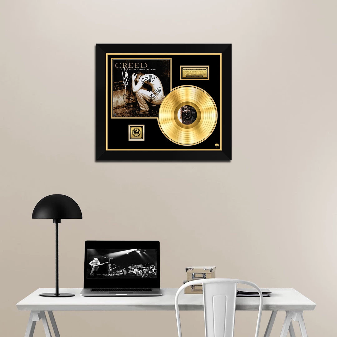 RARE-T Limited Edition Frames Creed - My Own Prison Gold LP Limited Signature Edition Studio Licensed Custom Frame 2 RARE-T Limited Edition Frames Creed - My Own Prison Gold LP Limited Signature Edition Studio Licensed Custom Frame