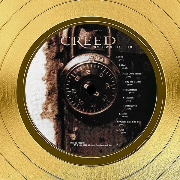 RARE-T Limited Edition Frames Creed - My Own Prison Gold LP Limited Signature Edition Studio Licensed Custom Frame 5 RARE-T Limited Edition Frames Creed - My Own Prison Gold LP Limited Signature Edition Studio Licensed Custom Frame