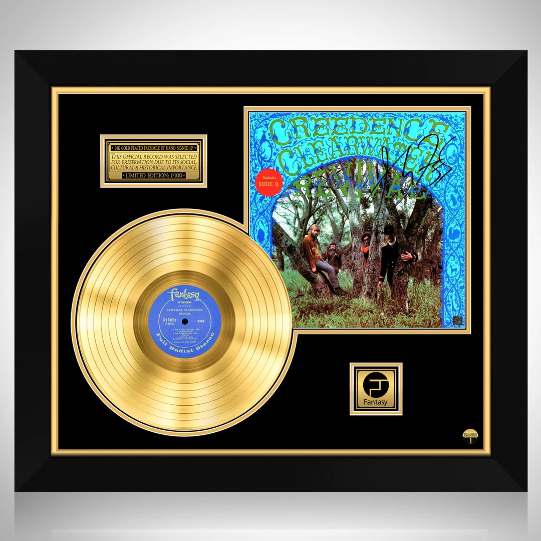 RARE-T Creedence Clearwater Revival - Self Titled Gold LP Limited Signature Edition Studio Licensed Custom Frame 1 RARE-T Creedence Clearwater Revival - Self Titled Gold LP Limited Signature Edition Studio Licensed Custom Frame