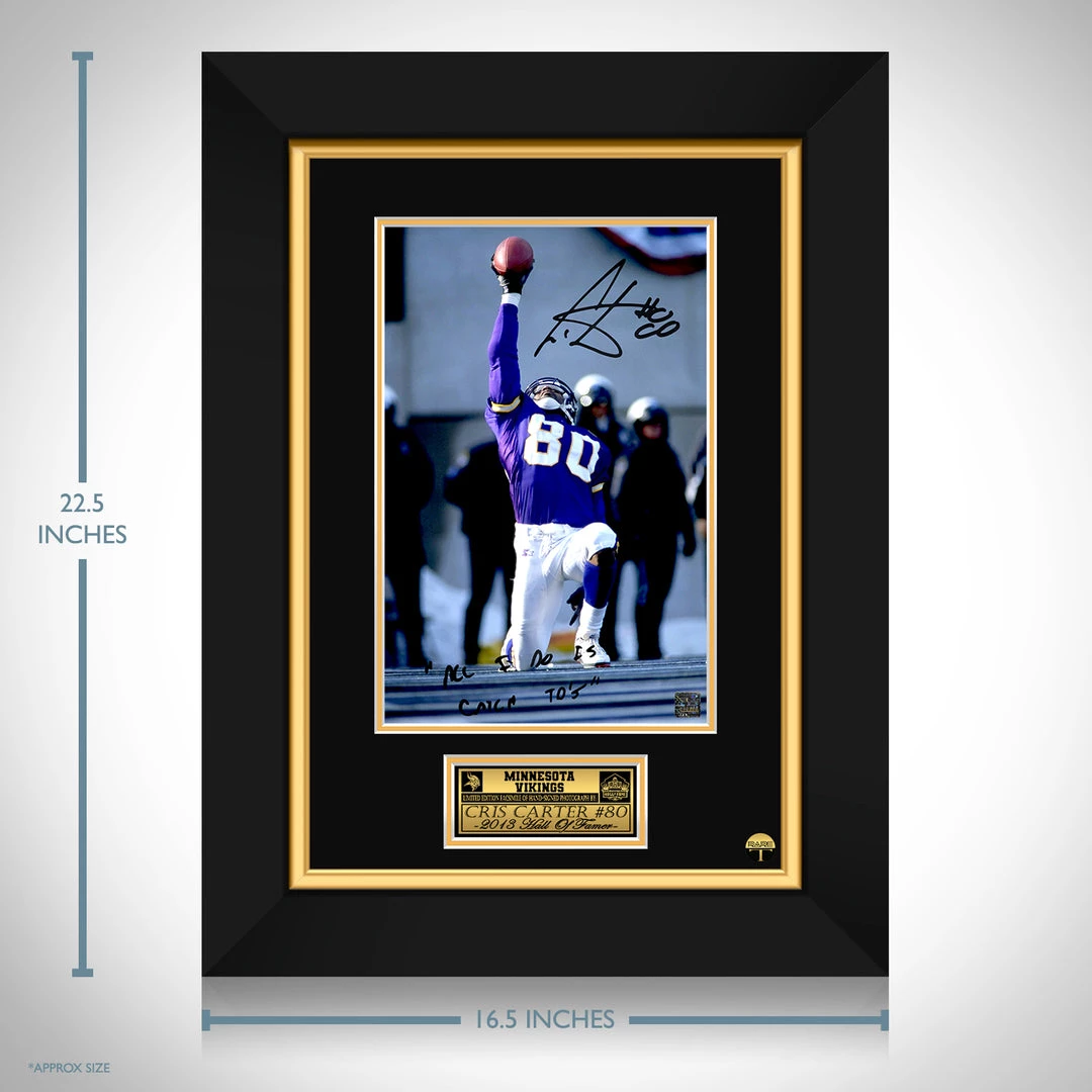 RARE-T Minnesota Vikings - Cris Carter Photo Limited Signature Edition Studio Licensed Custom Frame 3 RARE-T Minnesota Vikings - Cris Carter Photo Limited Signature Edition Studio Licensed Custom Frame