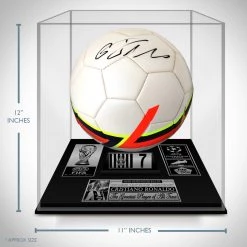 PPC Cristiano Ronaldo - Certified Juventus PSA/DNA Authenticated Hand-Signed Soccer Ball Custom Museum Display Signed Memorabilia