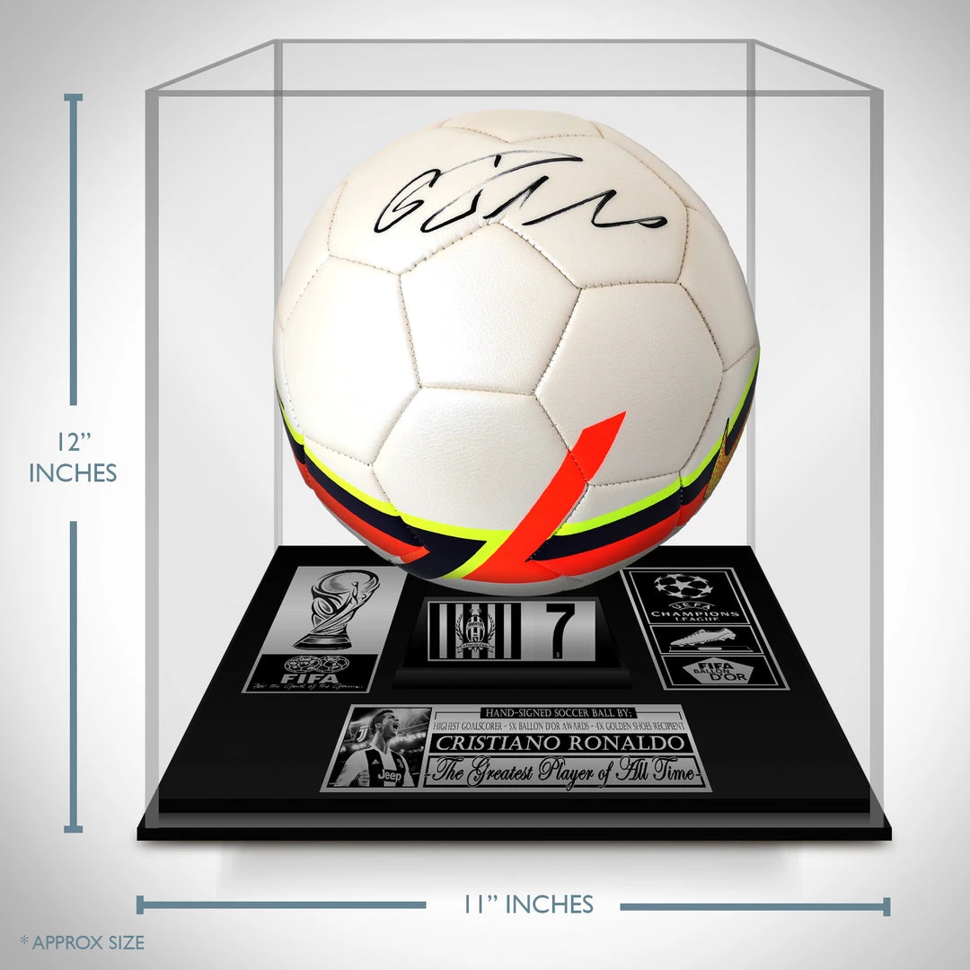 PPC Cristiano Ronaldo - Certified Juventus PSA/DNA Authenticated Hand-Signed Soccer Ball Custom Museum Display Signed Memorabilia 2 PPC Cristiano Ronaldo - Certified Juventus PSA/DNA Authenticated Hand-Signed Soccer Ball Custom Museum Display Signed Memorabilia