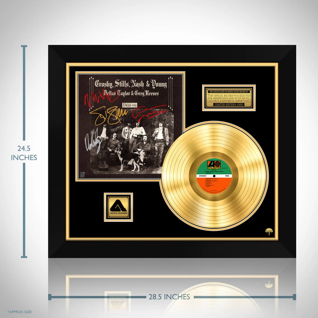 RARE-T Crosby, Stills, Nash & Young Déjà Vu Gold LP Limited Signature Edition Studio Licensed Custom Frame Limited Edition Frames 7 RARE-T Crosby, Stills, Nash & Young Déjà Vu Gold LP Limited Signature Edition Studio Licensed Custom Frame Limited Edition Frames