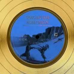 RARE-T Crouching Tiger Hidden Dragon - Original Motion Picture Soundtrack Gold LP Limited Signature Edition Studio Licensed Custom Frame