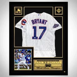 APW Signed Memorabilia Kris Bryant 'Chicago Cubs' Hand-Signed World Series Jersey By Kris Bryant Custom Frame