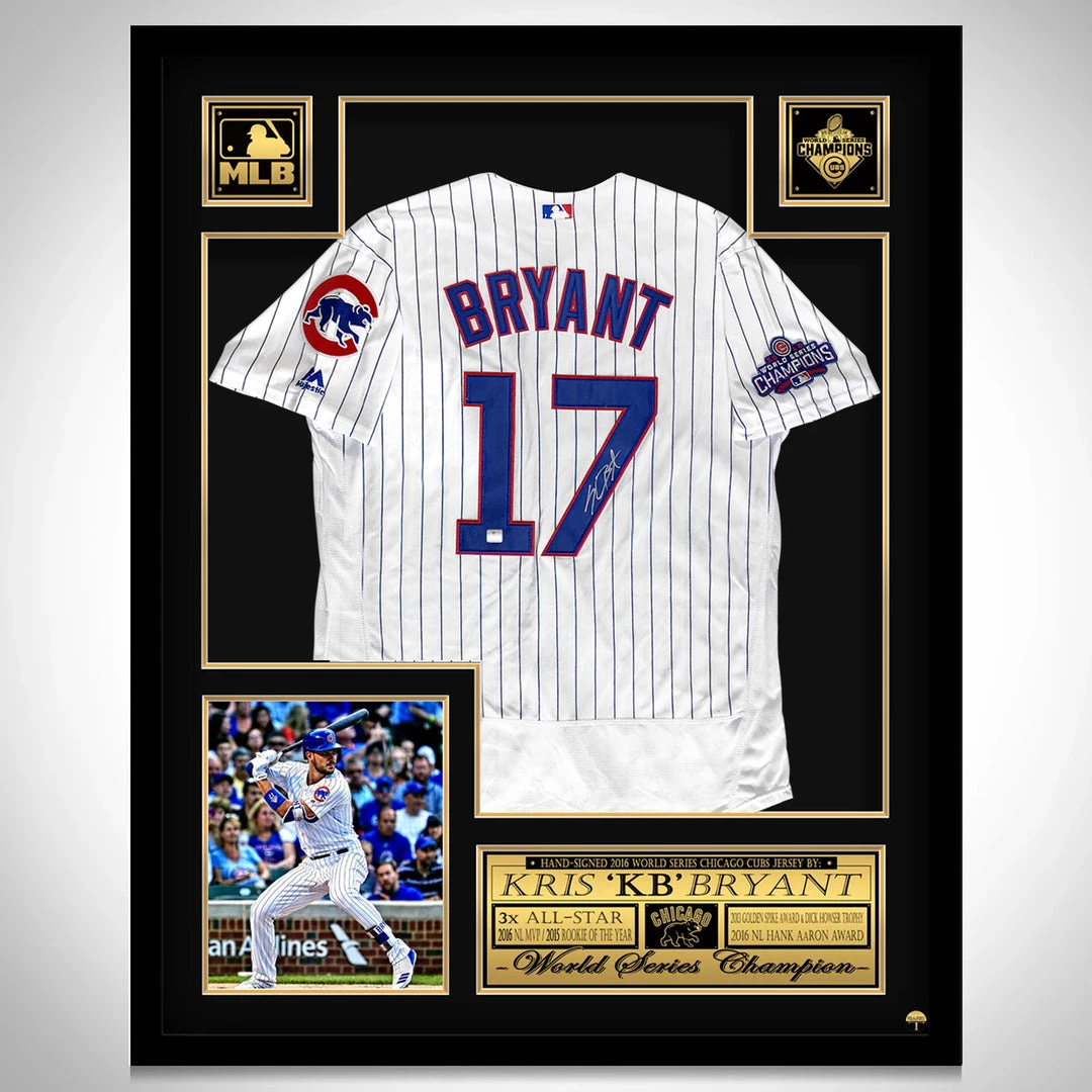 APW Signed Memorabilia Kris Bryant 'Chicago Cubs' Hand-Signed World Series Jersey By Kris Bryant Custom Frame 1 APW Signed Memorabilia Kris Bryant 'Chicago Cubs' Hand-Signed World Series Jersey By Kris Bryant Custom Frame