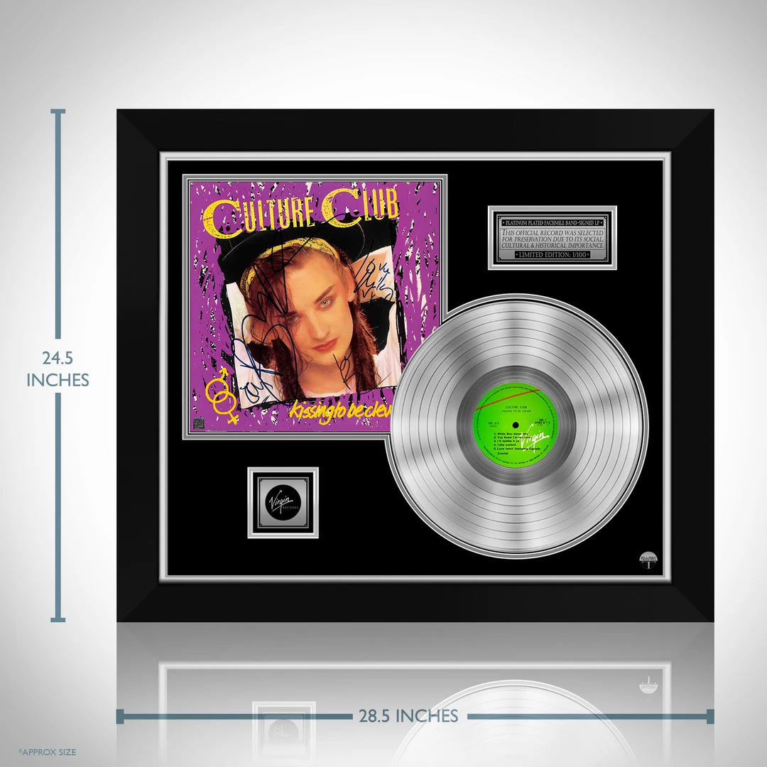 RARE-T Limited Edition Frames Culture Club Kissing To Be Clever Platinum LP Limited Signature Edition Studio Licensed Custom Frame 3 RARE-T Limited Edition Frames Culture Club Kissing To Be Clever Platinum LP Limited Signature Edition Studio Licensed Custom Frame