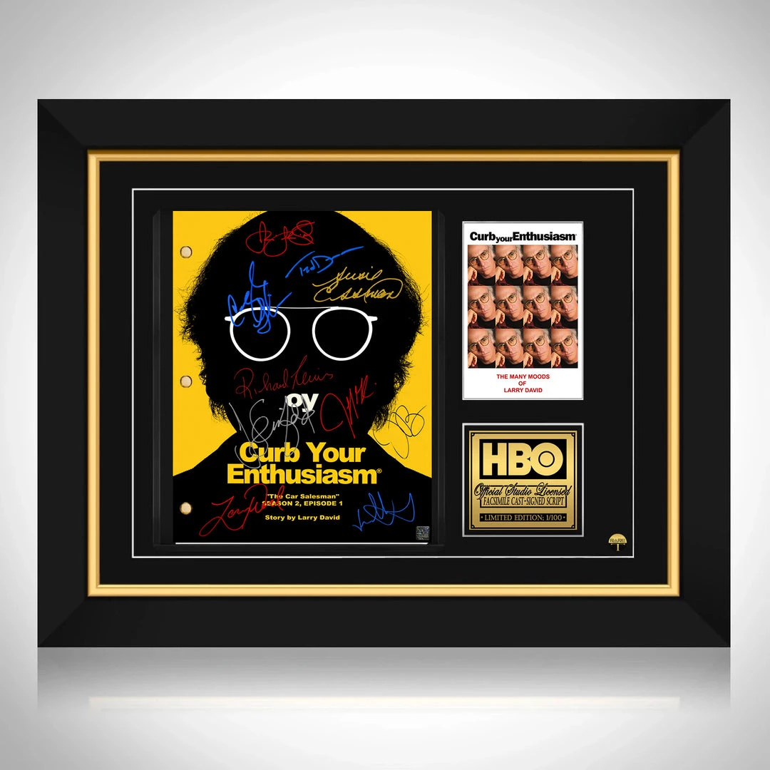 RARE-T Curb Your Enthusiasm Transcript Limited Signature Edition Studio Licensed Custom Frame 1 RARE-T Curb Your Enthusiasm Transcript Limited Signature Edition Studio Licensed Custom Frame