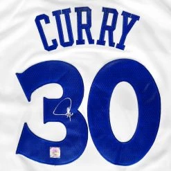 KOREA Stephen Curry- Hand-Signed Golden State Warriors White Jersey By Stephen Curry Custom Frame Sports Memorabilia