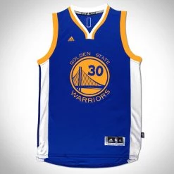 APW Golden State Warriors- Team Hand-Signed Stephen Curry Blue Jersey Custom Frame Signed Memorabilia