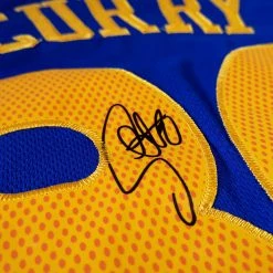 APW Stephen Curry- Golden State Warriors Hand-Signed Blue Jersey By Stephen Curry Custom Frame Signed Memorabilia