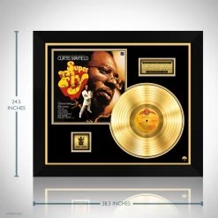 RARE-T Limited Edition Frames Curtis Mayfield - Superfly Gold LP Limited Signature Edition Studio Licensed Custom Frame