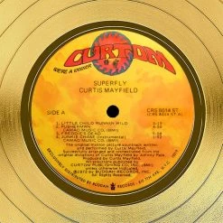 RARE-T Limited Edition Frames Curtis Mayfield - Superfly Gold LP Limited Signature Edition Studio Licensed Custom Frame