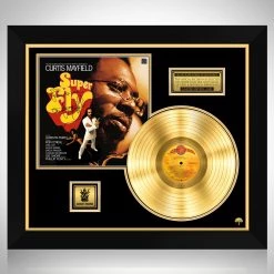 RARE-T Limited Edition Frames Curtis Mayfield - Superfly Gold LP Limited Signature Edition Studio Licensed Custom Frame