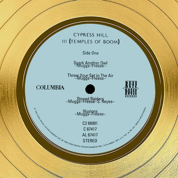 RARE-T Cypress Hill III - Temples Of Boom Gold LP Limited Signature Edition Studio Licensed Custom Frame 7 RARE-T Cypress Hill III - Temples Of Boom Gold LP Limited Signature Edition Studio Licensed Custom Frame