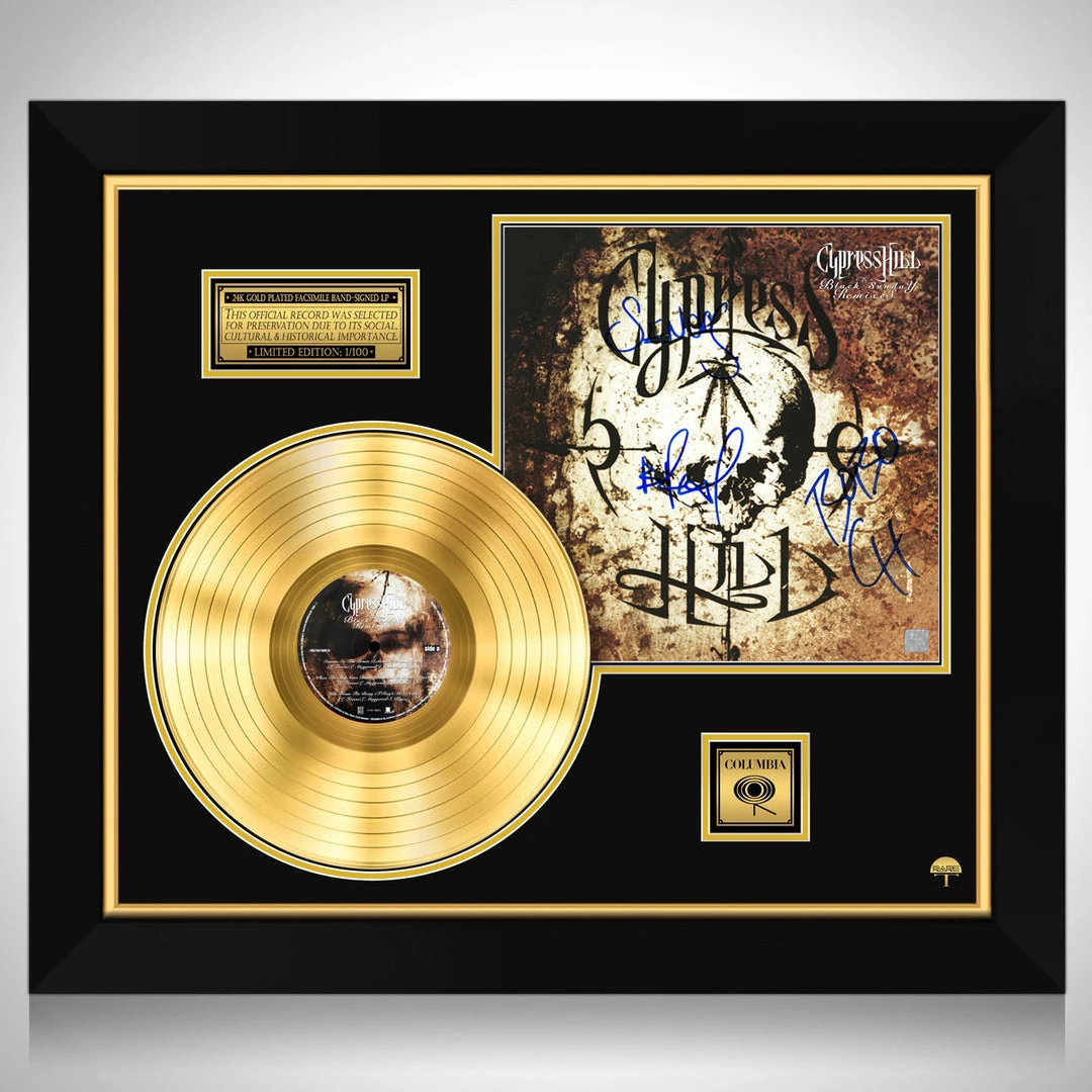 RARE-T Cypress Hill - Black Sunday Remixes Gold LP Limited Signature Edition Studio Licensed Custom Frame Limited Edition Frames 1 RARE-T Cypress Hill - Black Sunday Remixes Gold LP Limited Signature Edition Studio Licensed Custom Frame Limited Edition Frames