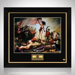 VAULT COLLECTIBLES Dc- Battle Art Print Hand-Signed By Nathan Szerdy Custom Frame