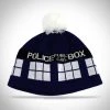 MIMI Ready To Ship! 48 Hour Shipping! Doctor Who - TARDIS Winter Pom Knit Beanie Hat