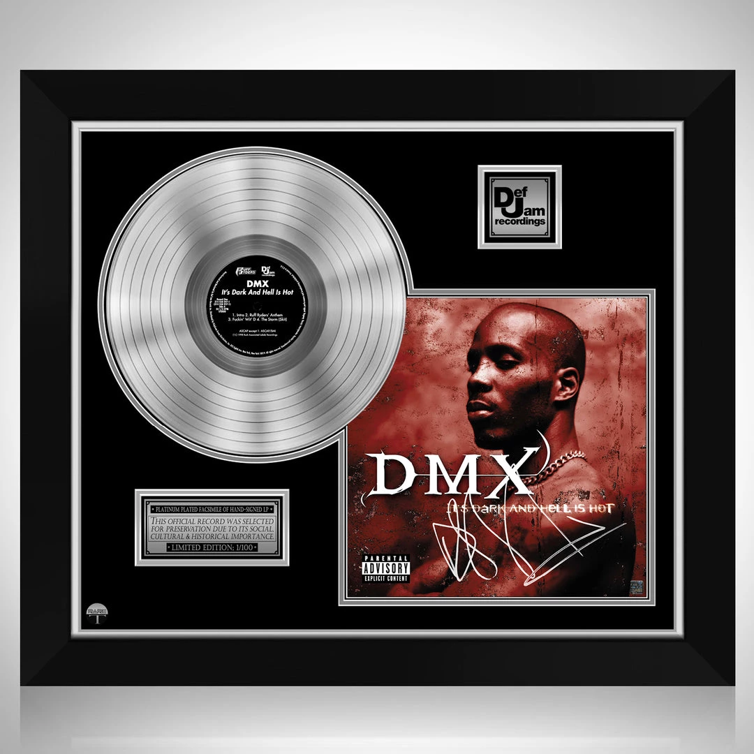 RARE-T Limited Edition Frames DMX It’s Dark And Hell Is Hot Platinum LP Limited Signature Edition Studio Licensed Custom Frame 1 RARE-T Limited Edition Frames DMX It’s Dark And Hell Is Hot Platinum LP Limited Signature Edition Studio Licensed Custom Frame