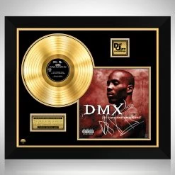 RARE-T DMX It’s Dark And Hell Is Hot Gold LP Limited Signature Edition Studio Licensed Custom Frame Limited Edition Frames