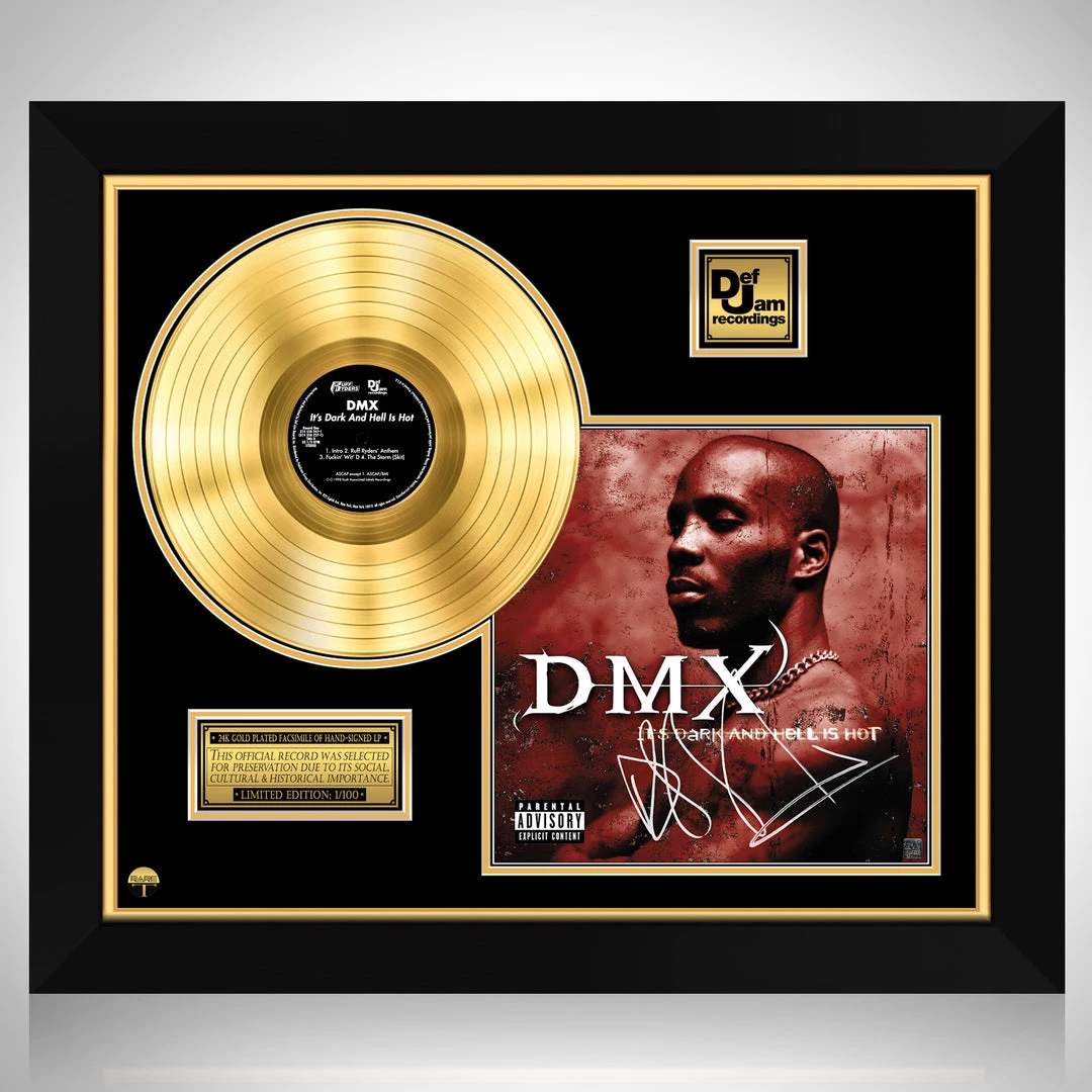 RARE-T DMX It’s Dark And Hell Is Hot Gold LP Limited Signature Edition Studio Licensed Custom Frame Limited Edition Frames 1 RARE-T DMX It’s Dark And Hell Is Hot Gold LP Limited Signature Edition Studio Licensed Custom Frame Limited Edition Frames
