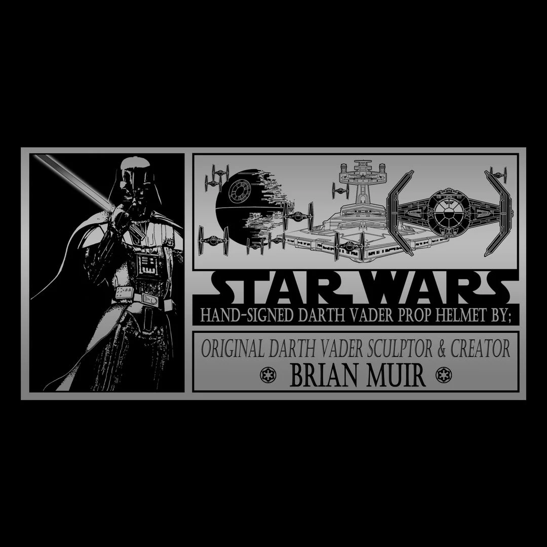 PPC Star Wars Darth Vader - JSA Certified Hand-Signed Helmet By Creator Brian Muir Custom Museum Display 9 PPC Star Wars Darth Vader - JSA Certified Hand-Signed Helmet By Creator Brian Muir Custom Museum Display