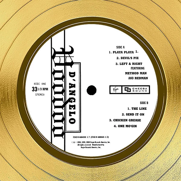 RARE-T D'Angelo Voodoo Gold LP Limited Signature Edition Studio Licensed Custom Frame Limited Edition Frames 6 RARE-T D'Angelo Voodoo Gold LP Limited Signature Edition Studio Licensed Custom Frame Limited Edition Frames