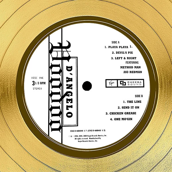 RARE-T D'Angelo Voodoo Gold LP Limited Signature Edition Studio Licensed Custom Frame Limited Edition Frames 2 RARE-T D'Angelo Voodoo Gold LP Limited Signature Edition Studio Licensed Custom Frame Limited Edition Frames