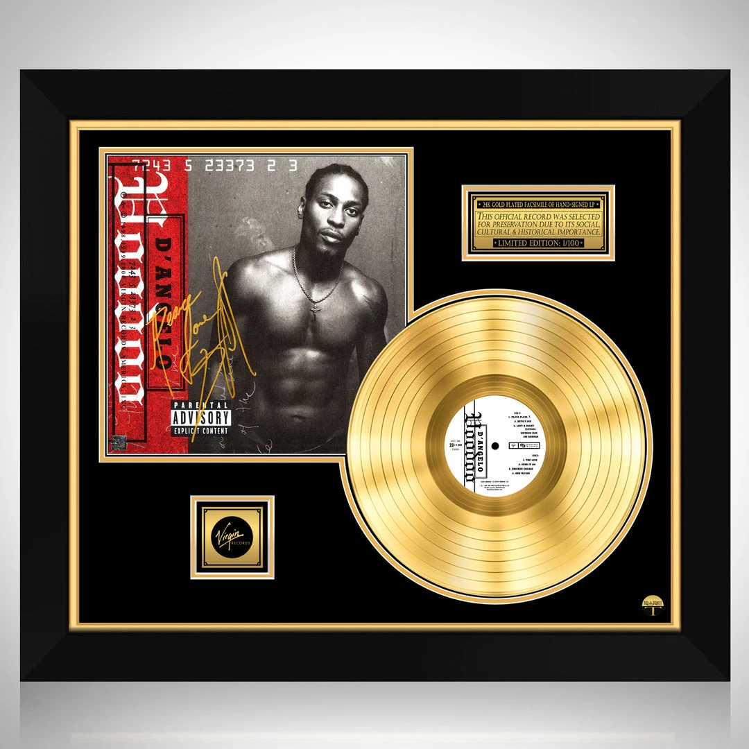 RARE-T D'Angelo Voodoo Gold LP Limited Signature Edition Studio Licensed Custom Frame Limited Edition Frames 1 RARE-T D'Angelo Voodoo Gold LP Limited Signature Edition Studio Licensed Custom Frame Limited Edition Frames