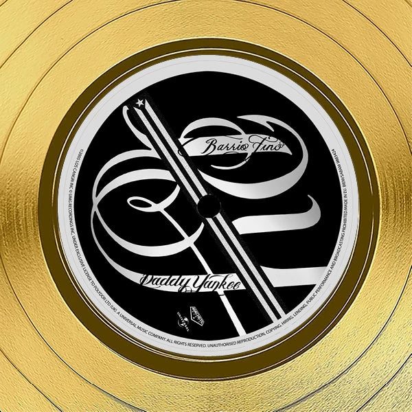 RARE-T Limited Edition Frames Daddy Yankee - Barrio Fino Gold LP Limited Signature Edition Studio Licensed Custom Frame 5 RARE-T Limited Edition Frames Daddy Yankee - Barrio Fino Gold LP Limited Signature Edition Studio Licensed Custom Frame