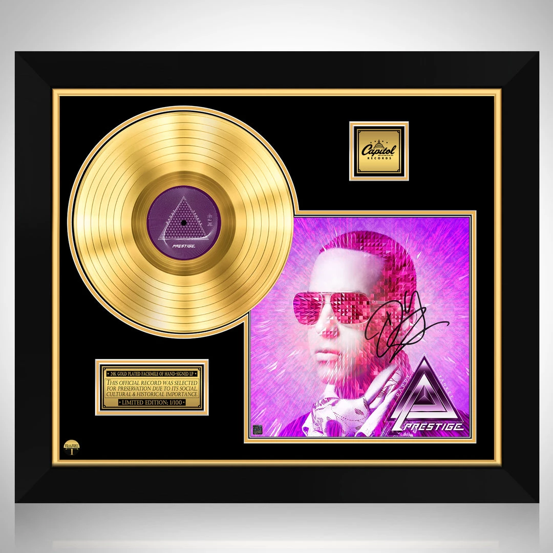 RARE-T Limited Edition Frames Daddy Yankee - Prestige Gold LP Limited Signature Edition Studio Licensed Custom Frame 1 RARE-T Limited Edition Frames Daddy Yankee - Prestige Gold LP Limited Signature Edition Studio Licensed Custom Frame