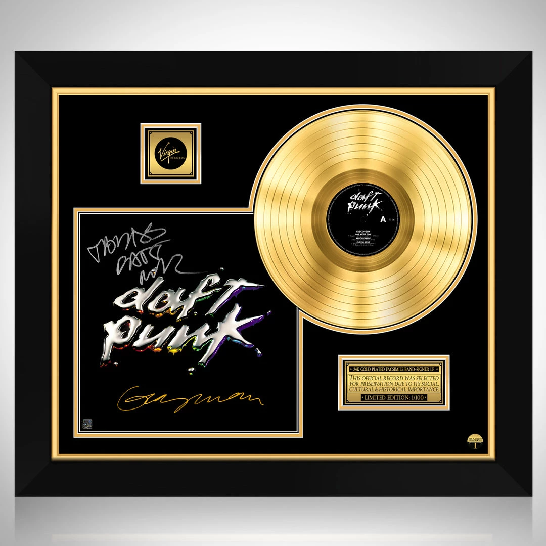 RARE-T Daft Punk Discovery Gold LP Limited Signature Edition Studio Licensed Custom Frame Limited Edition Frames 1 RARE-T Daft Punk Discovery Gold LP Limited Signature Edition Studio Licensed Custom Frame Limited Edition Frames