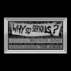 PPC Dark Knight-Jsa/Beckett Certified Signed Index Card & Photo By Heath Ledger & Christian Bale Frame