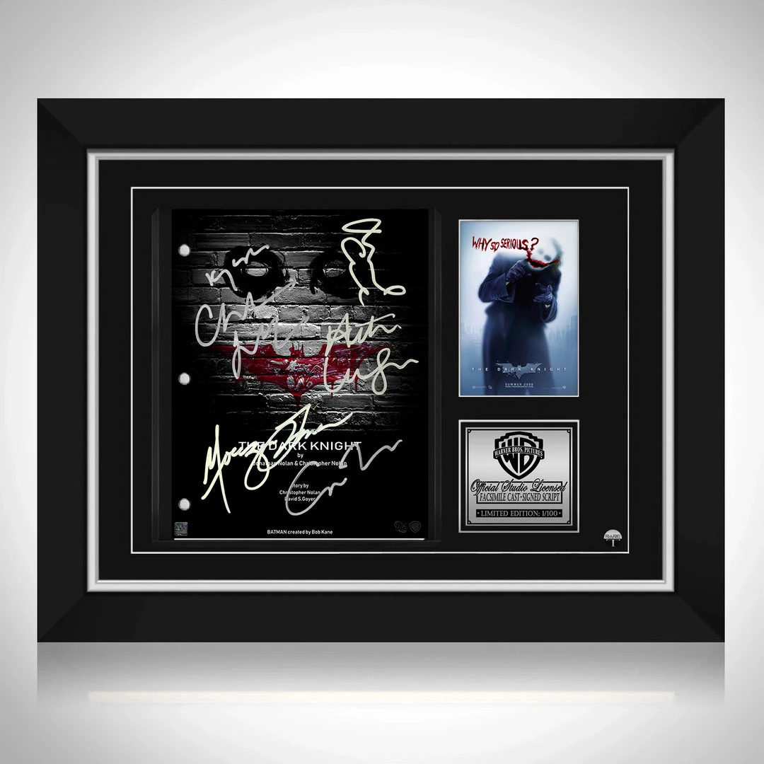 RARE-T Limited Edition Frames Batman The Dark Knight Script Limited Signature Edition Studio Licensed Custom Frame 1 RARE-T Limited Edition Frames Batman The Dark Knight Script Limited Signature Edition Studio Licensed Custom Frame