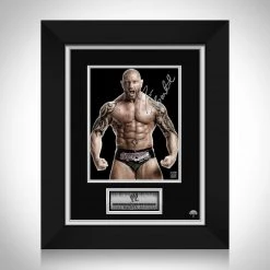 RARE-T WWE Dave 'Batista' Bautista Limited Signature Edition Studio Licensed Photo Custom Frame Sports Memorabilia