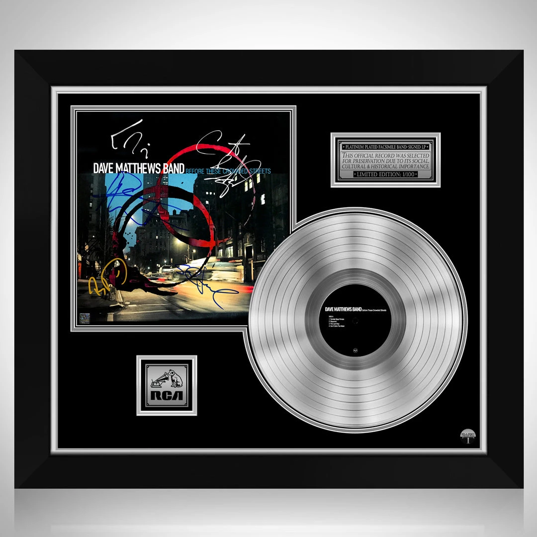 RARE-T Limited Edition Frames Dave Matthews Band Before These Crowded Streets Platinum LP Limited Signature Edition Studio Licensed Custom Frame 1 RARE-T Limited Edition Frames Dave Matthews Band Before These Crowded Streets Platinum LP Limited Signature Edition Studio Licensed Custom Frame