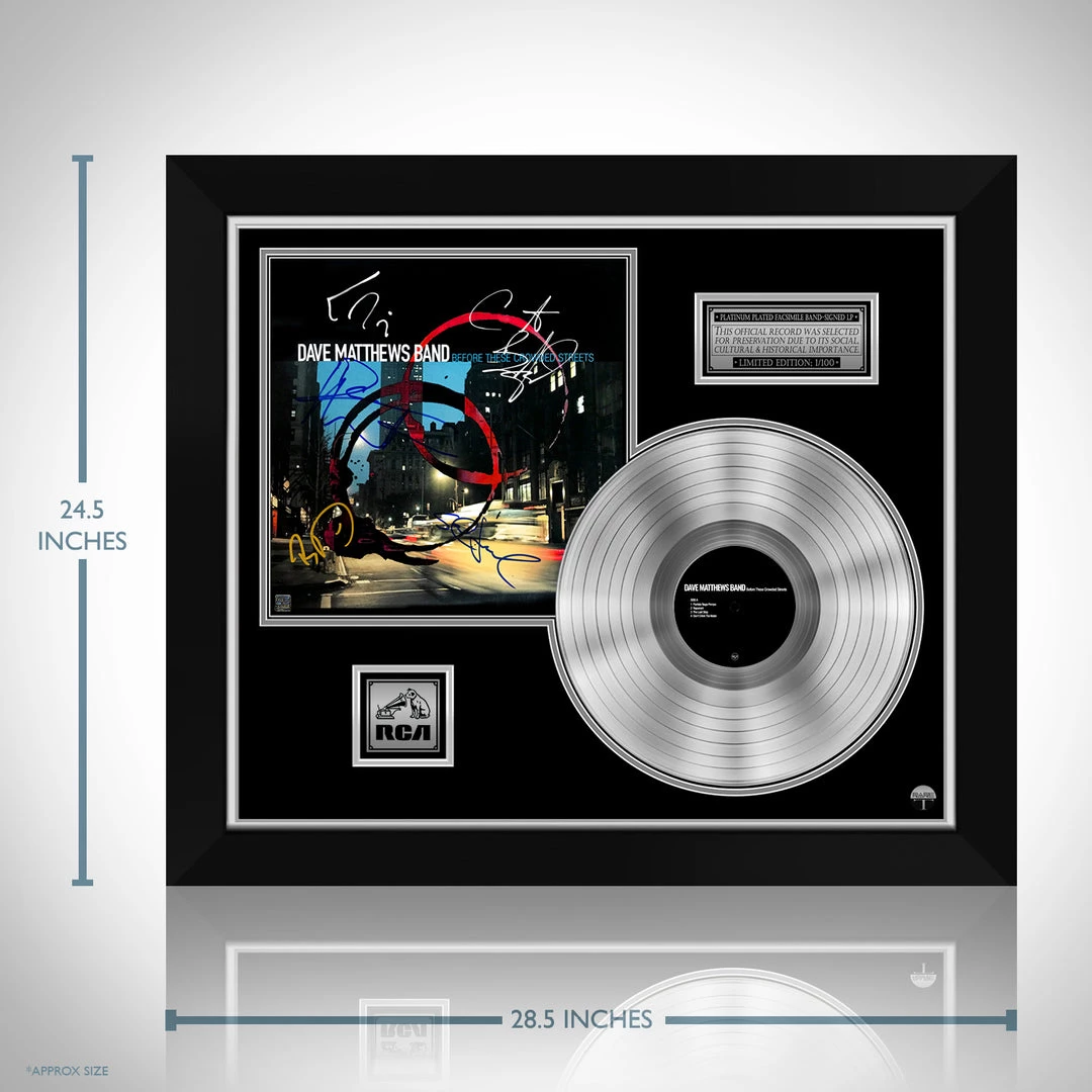 RARE-T Limited Edition Frames Dave Matthews Band Before These Crowded Streets Platinum LP Limited Signature Edition Studio Licensed Custom Frame 8 RARE-T Limited Edition Frames Dave Matthews Band Before These Crowded Streets Platinum LP Limited Signature Edition Studio Licensed Custom Frame