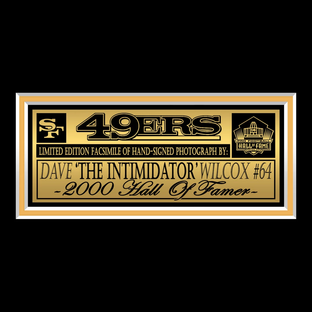 RARE-T Sports Memorabilia San Francisco 49ers - Dave Wilcox Photo Limited Signature Edition Studio Licensed Custom Frame 5 RARE-T Sports Memorabilia San Francisco 49ers - Dave Wilcox Photo Limited Signature Edition Studio Licensed Custom Frame